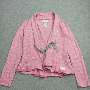 Odd Molly Womens Cardigan 2 -M Pink Cotton Knit Tie Shawl Sweater Nordic 654 - Picture 1 of 13