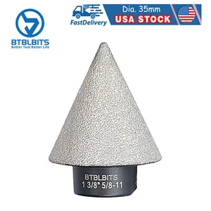 1-3/8" Diamond Chamfer Finger Cone Milling Bit Tile Ceramic Marble Hole Saw 35mm - Picture 1 of 7