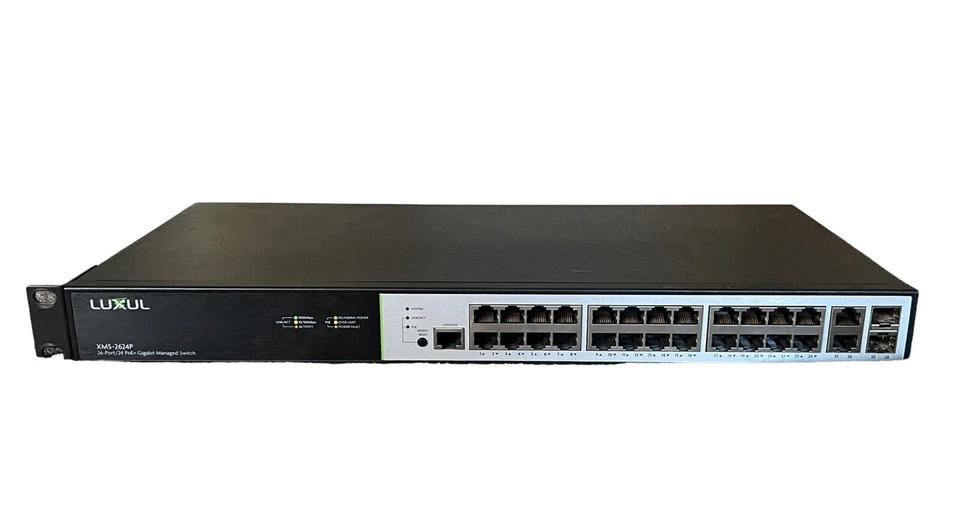 *Brand New* Luxul XMS-2624P 26-Port/24 PoE Rack Mountable Ethernet Switch - Image 1 of 1