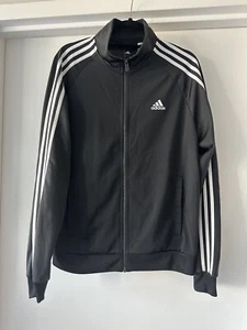 Adidas Neu Trainingsjacke Reißverschluss 3 Streifen Oberteil Schwarz Größe Medium Classic Rap Style - Bild 1 von 9