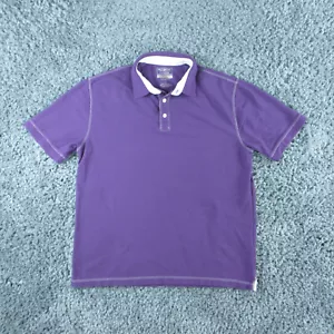 Jos A Bank Shirt Mens Large Purple Tailored Fit Traveler Tech Golf Polo - Picture 1 of 12
