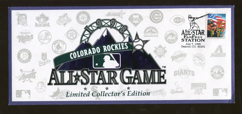 1998 MLB Colorado Rockies All Star Game Limited Collectors Edition Event Cover - Image 1 of 2