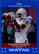 2007 Topps Chrome Blue Refractors Football Card Pick