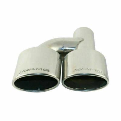 Right 2.5'' Engraved AMG Dual Stainless Exhaust Tip Universal For Mercedes Benz - Image 1 of 3