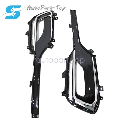<2.0L Only> FIT Hyundai Santa Fe Sport 2017-2018 2x Front Fog Light Bezels Set - Image 1 of 4