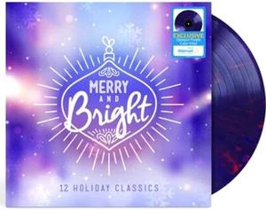 MERRY & BRIGHT 12 HOLIDAY CLASSICS Purple Vinyl WM Christmas NEW SEALED/Dings - Picture 1 of 8