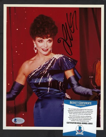 Joan Collins signed 8"x 10" photograph BAS Authenticated Dynasty Golden Globe Cover