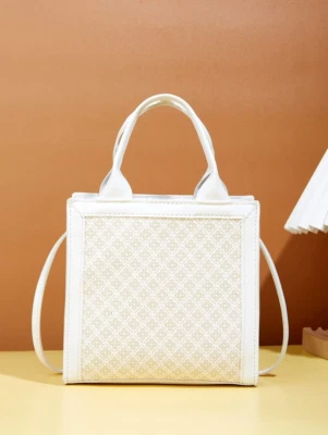 Mini Geometric Pattern Satchel Square Bag - Image 1 of 4