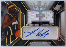 James White Autograph Rookie Jersey /1199 Upper Deck SPX 2006-07 Spurs Pacers RC