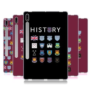 OFFICIAL WEST HAM UNITED FC CREST HISTORY SOFT GEL CASE FOR SAMSUNG TABLETS 1 - Picture 1 of 13