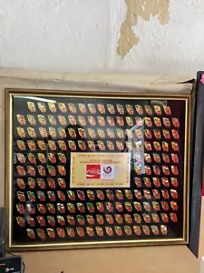 Coca-Cola 1988 Seoul Korea offizielles olympisches XXIV. Internationales Flaggenstiftset - Bild 1 von 2