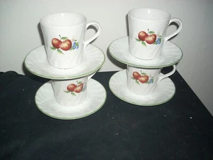 Menge 4 Corning Corelle CHUTNEY Muster Tasse & Untertasse Sets (8 Stück) - Bild 1 von 1