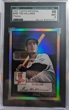 2007 eTopps National Convention Cards That Never Were VIP 409 Ted Williams SGC 9