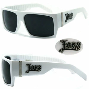 Locs Cholo Gangster Motorcycle Biker Men Sunglasses - White LC74 - Picture 1 of 5