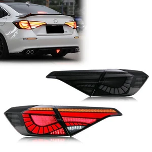 LED Tail Lights for Honda Civic 11th Gen 2022-2026 Black Rear Lamps Assembly - Picture 1 of 5