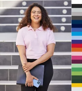 Fruit of the Loom Polo Donna in 24 Colori Cotone - Fit 63-030-0 - NEW - Foto 1 di 23