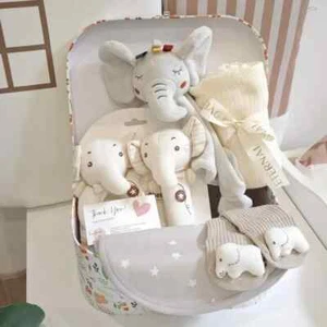 Baby Gifts Set of 7 Great for Baby Shower Unique Elephant Theme - Picture 1 of 3