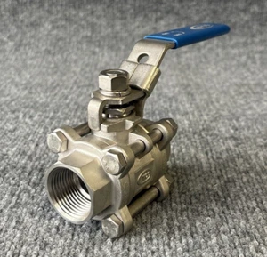 AVCO  1" 316 Stainless steel 3 Piece  Full Port Threaded  2 Way Ball Valve New - Picture 1 of 17