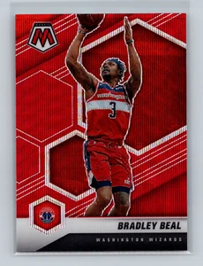 2020-21 Panini Mosaic #69 BRADLEY BEAL Red Wave Prizm WIZARDS - Picture 1 of 2