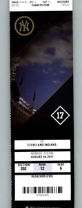 Cleveland Indians vs New York Yankees 8/28/2017 Full Ticket - Jose Ramirez HR - Picture 1 of 2