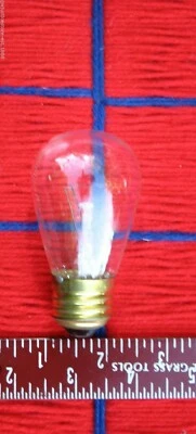 BOX of 25 new CLEAR 11w outdoor sign S14 marquee 11 watt string LIGHT BULB 11s14 - Image 1 of 3