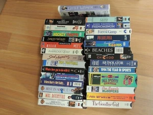 ESTATE LOT OF 28 MIX VHS TAPES AS PICTURED - Picture 1 of 1