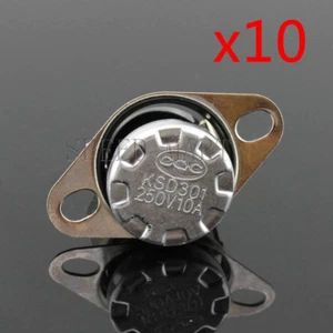10 Pcs KSD301 Temperature Switch Control Sensor Thermal Thermostat 110° clubfoot - Picture 1 of 5