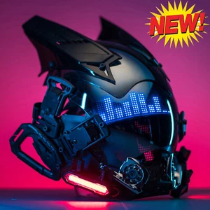 NEW Cyberpunk Helmet Mask with Light Halloween Helmet Cosplay Cyberpunk Costume - Picture 1 of 9