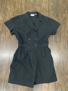 Blazer Mameluco Anthropologie Maeve Manga Corta Talla Grande Negro Skort - Imagen 1 de 10