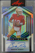 2023 LEAF METAL CONTINUUM BROCK PURDY AUTOGRAPH CARD ENCASED SHORT PRINT /194 #2