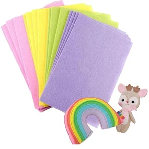 Pack of 10 Bright A4 Size Multicolored Stiff Felt Sheet 21x31 cm 8x12 Inches - Picture 1 of 8