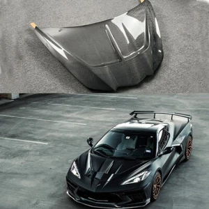 Double Side Carbon Fiber Hood For Chevrolet Corvette C8 2020+ Front Hood - Picture 1 of 10
