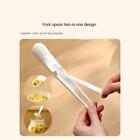 Plastic Small Slotted Spoon Portable Leak Spoon  for Straining Oils, Juices,Can