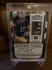 2020 Panini Contenders Draft Picks Jacob Eason RC Playoff Ticket Auto 2/6 Colts