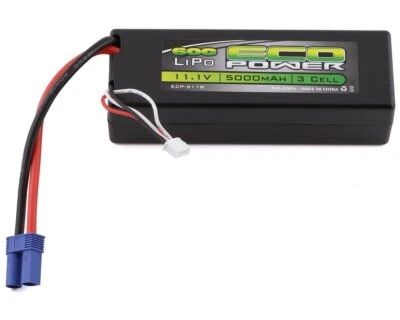 EcoPower Basher Hard Case LiPo Akku 5000mAh 11.1V 3S 60C mit EC5 Stecker ... - Bild 1 von 2