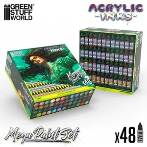 Green Stuff World - Tinta de inmersión acrílica (pintura de velocidad) Mega juego de pintura (48 x 17 ml) - Imagen 1 de 5