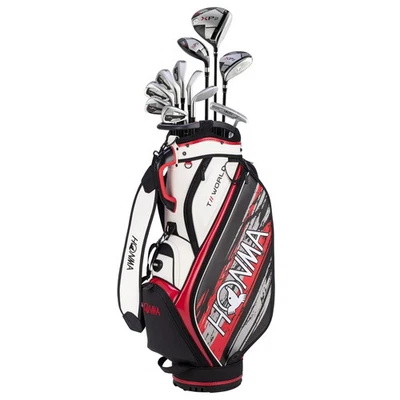 JUEGO DE PALOS DE GOLF HONMA HIERROS DRIVER WEDGE PUTTER HÍBRIDO T WORLD XP2 BOLSA MANO DERECHA Foto 1 de 4