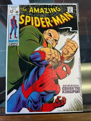 The Amazing Spider-Man #69 Marvel 1969 John Romita vs Kingpin Cover - Very Fine - Image 1 of 2