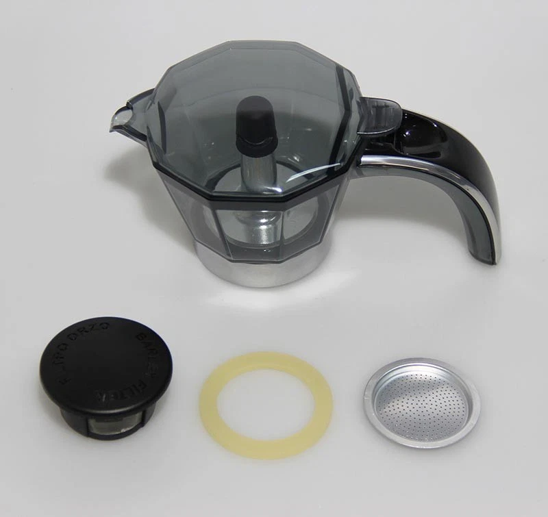 CARAFFA + GUARNIZIONE + DOCCETTA  ALICIA DE LONGHI 2 TAZZE EMK2 EMKE21 EMKP21 - Immagine 1 di 1