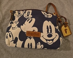 RARE Disney Dooney & Bourke MICKEY FACES Blue Small Handbag Purse - Picture 1 of 21