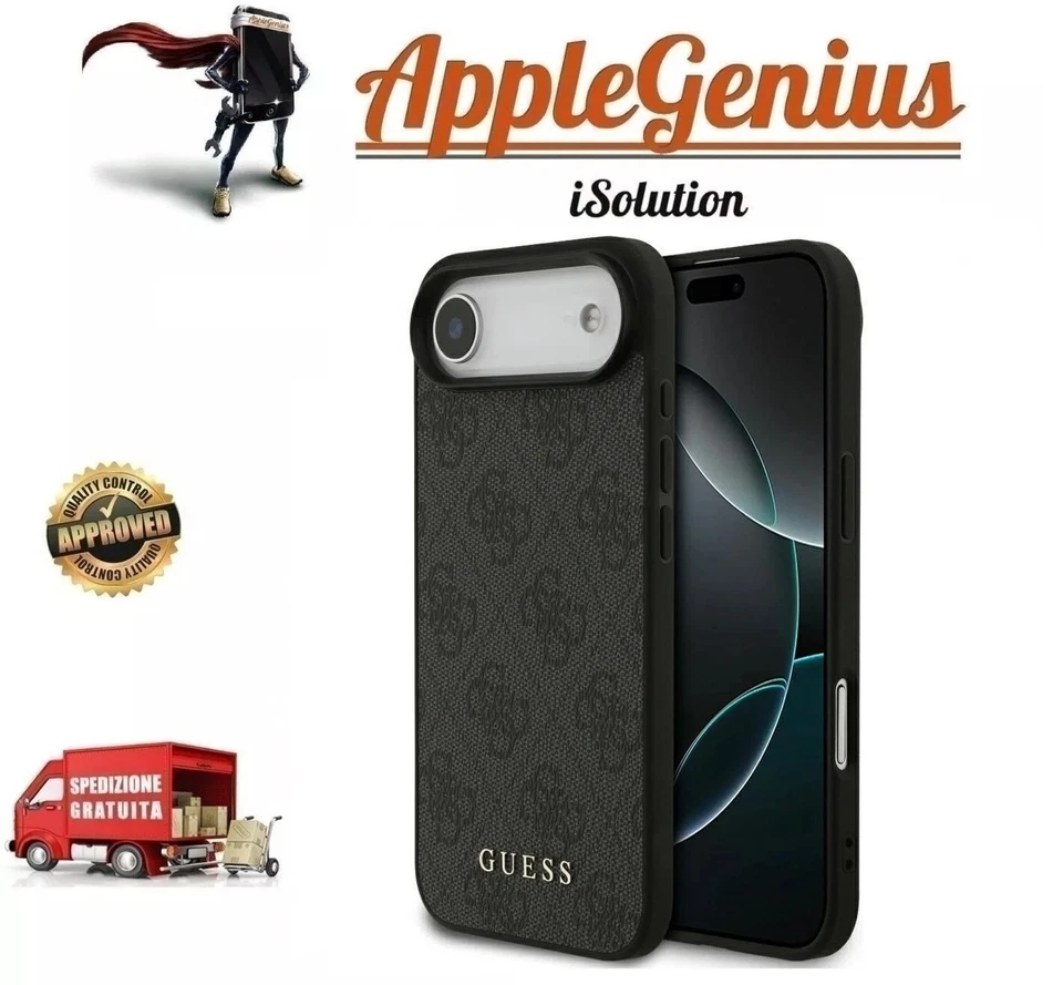 GUESS COVER PER IPHONE 17 Air GUHCP17MG4GFGR Nero + SPEDIZIONE TRACCIABILE - Immagine 1 di 1
