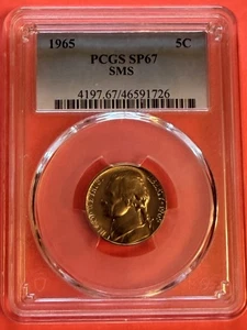 1965 SMS Jefferson Nickel PCGS SP67 - Picture 1 of 2