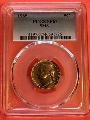 1965 SMS Jefferson Nickel PCGS SP67 - Image 1 of 2