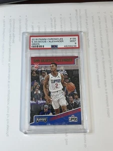 2018-19 Panini Chronicles - Playoff #195 Shai Gilgeous-Alexander RC Green PSA 9 - Picture 1 of 2