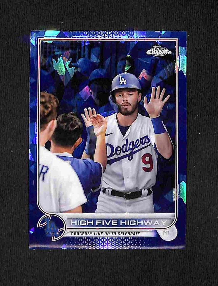 2022 Topps Chrome Sapphire Edition - Checklist High Five Highway #505 Dodgers - Image 1 of 2
