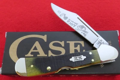 Нож Case XX Grinch Mini Copperlock СОВЕРШЕННО НОВЫЙ 5 сделанный серийный No02 как новый в коробке с сертификатом подлинности NR - Изображение 1 из 4
