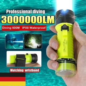 Leistungsstarke Professional Tauchen Taschenlampe wiederaufladbare Tauchfackel - Bild 1 von 12