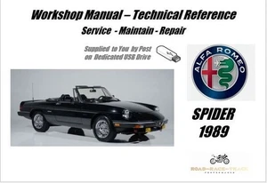 Alfa Romeo Spider   Workshop Service Manual USB 1989 - Picture 1 of 11