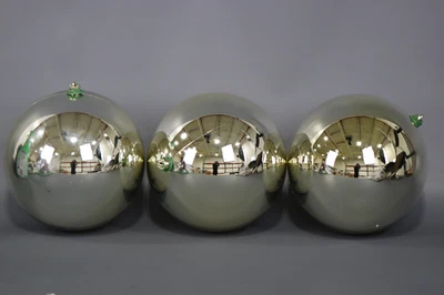 Vickerman 6  Champagne Shiny Ball Ornament  3 per Bag - Image 1 of 4