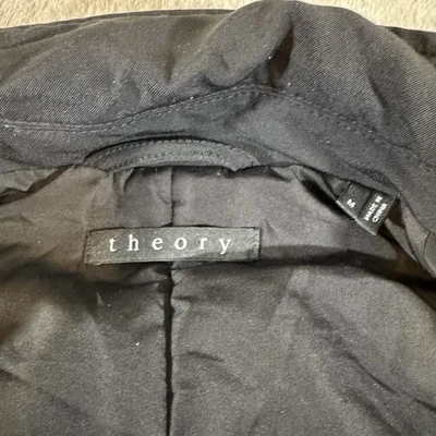 Theory Men's Heavy Coat Full Zip Size M Black *PREOWNED* - Image 1 of 4